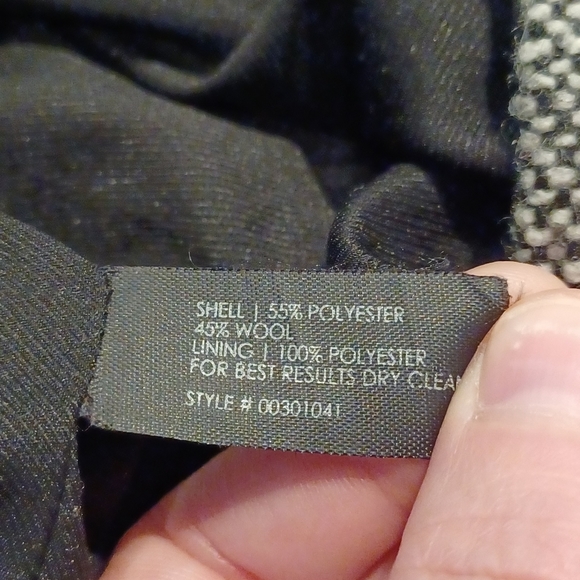 Club Monaco wool blend charcoal grey midi pencil skirt - Picture 6 of 6